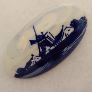 Vintage Delft Brooch signed HOLAND